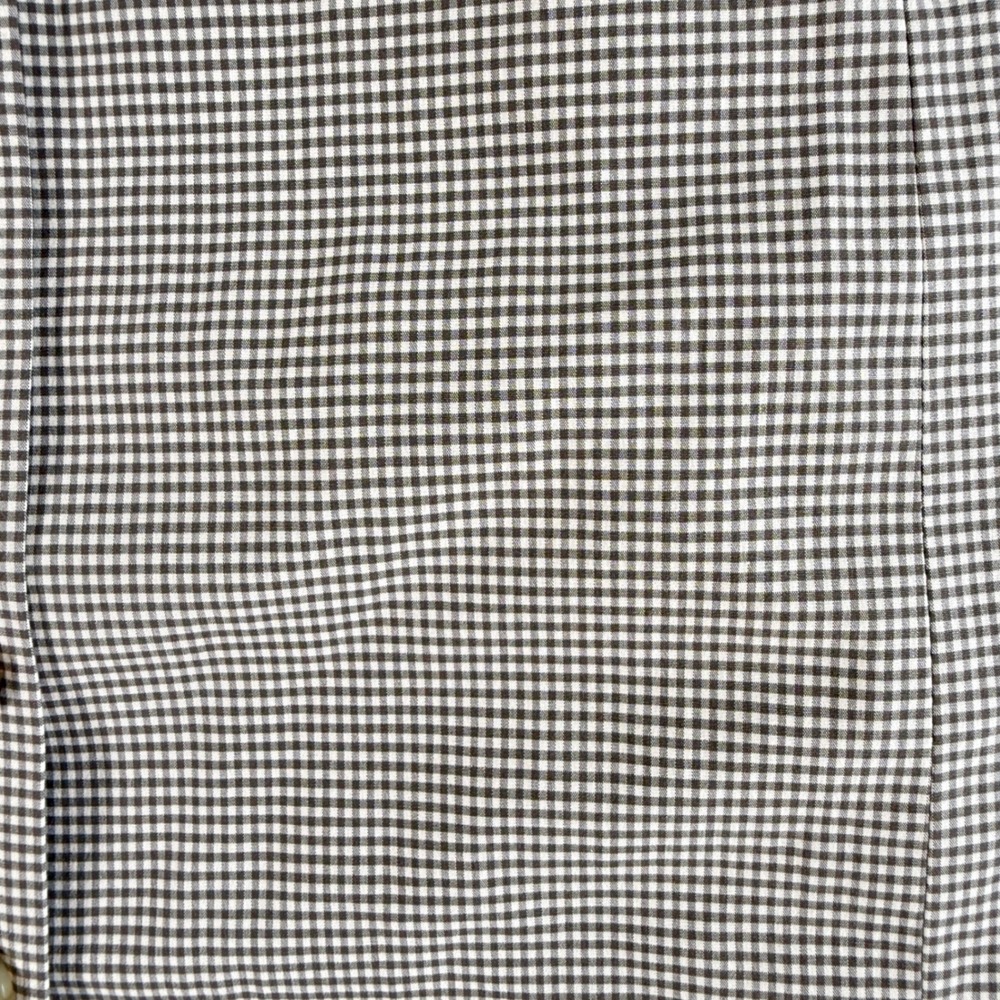 Vintage Theory Strapless Gingham Button Front Dress Brown White Silk Size 10 - Picture 4 of 13